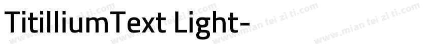 TitilliumText Light字体转换